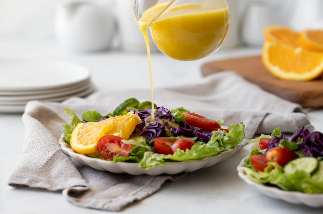 7-Minute Orange White Balsamic Vinaigrette | Chef Janet